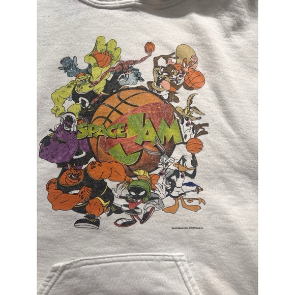 Space Jam Hoodie Small Looney Tunes Squad Bugs Marvin Daffy Taz pullover 90s - Picture 12 of 16